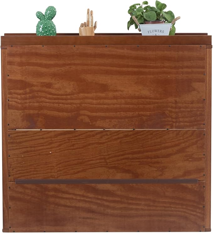 memomad Bali Set: Storage Platform Bed with Drawers + Bookcase Headboard (Twin Size, Caramel Brown Wood)