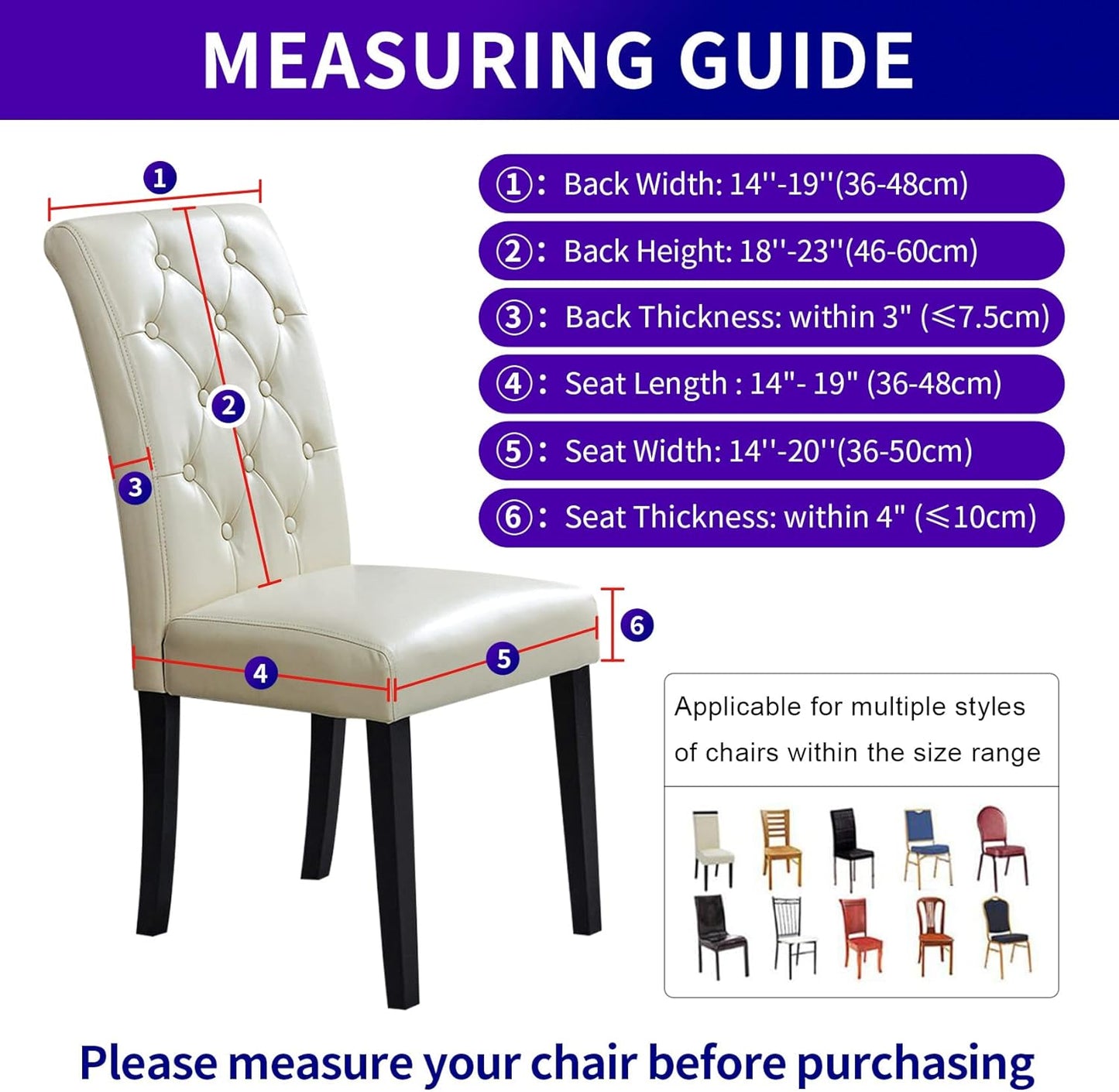 Howhic Stretch Chair Covers for Dining Room Set of 8, Removable Washable Dining Room Chair Covers, Dining Chair Slipcovers Seat Protector, Great Decor for Home and Banquet (Tan, 8 Pack)