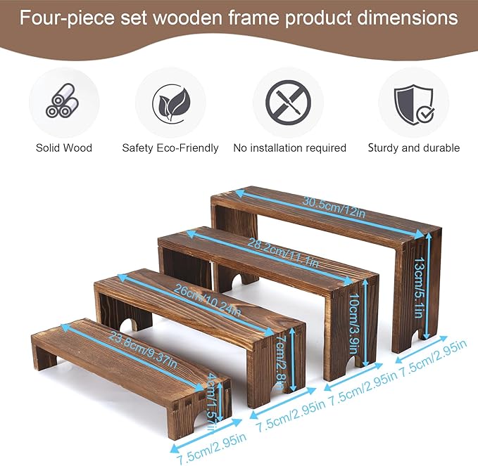 Display Riser Stand, 4 Tier Perfume Organizer Tiered Cologne Organizer for Men,Display Shelf for Perfume, Party, Makeup, Spice,