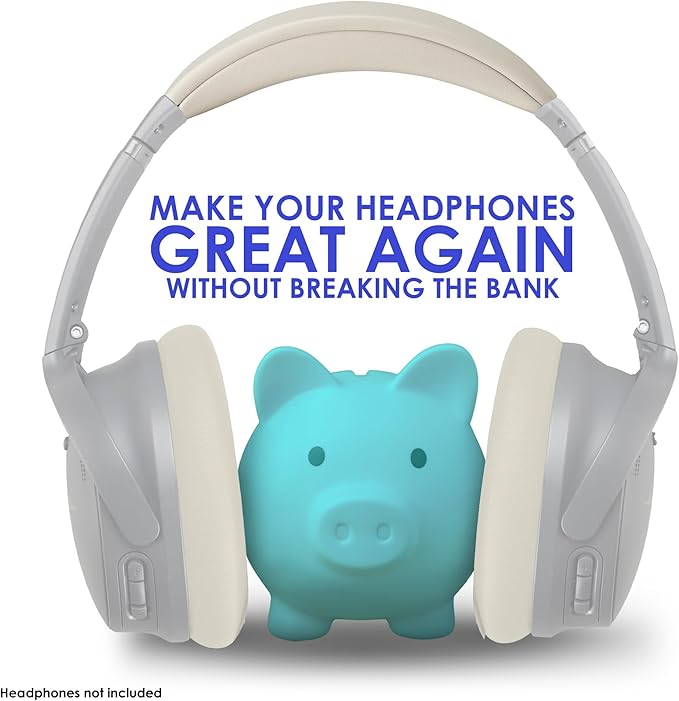 Replacement QC Ear Pad and Headband Pad Kit Cushion. Compatible with Bose QuietComfort (2023) QC45 QCSE QC35 II Wireless Noise Cancelling Headphones (White Smoke) Easy DIY