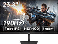 KTC 24 inch 190Hz/180Hz Gaming Monitor,HDR 400 Fast IPS Screen,FHD 1080P Monitor, 133% sRGB,AdaptiveSync,1ms Response Time,HDMI *2&DP*1,Tilt Adjustable, Eye Care