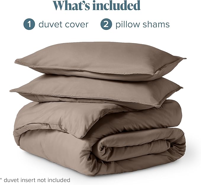 Bare Home Bedding Duvet Cover King Size - Premium 1800 Super Soft Collection - Lightweight, Cooling - Soft Breathable Bedding Duvet Cover (King, Taupe)
