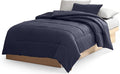 UGG Twin/XL Twin Comforter Set with 1 Pillow Sham, Lightweight Down Alternative Blanket, All Season, Washable & Hypoallergenic Bedding Set for College Apartment or Dorm Essentials, Navy Blue (Lenora)