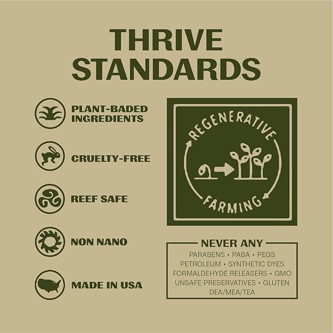 Thrive Natural Care Face Scrub for Men & Women - Exfoliating Face Wash with Anti-Oxidants Improves Skin Texture, Unclogs Pores & Helps Prevent Ingrown Hairs - Pack of 3