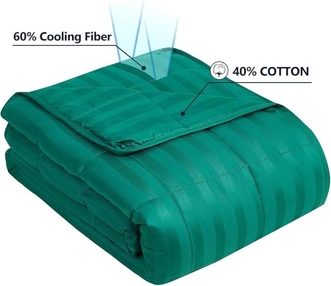 Weighted Blanket Queen Size (60"x80" 17lbs),Ultra Soft and Cozy Cooling Weighted Blanket Queen Size for Adult,Heavy Blanket with Machine Washable Soft Blanket, Green