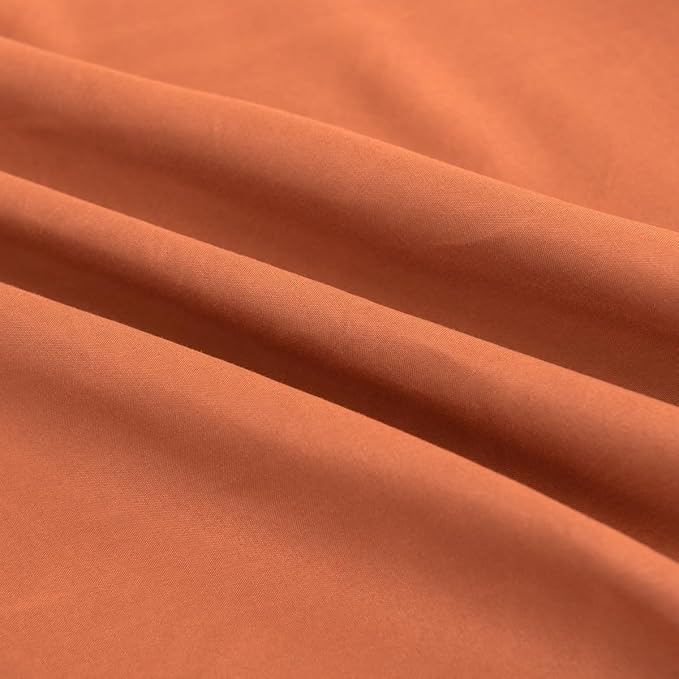 Terracotta Bed Skirt King Size Ruffled Bed Skirt with Split Corners, King Bed Skirt 16 Inch Drop, King Size Bed Skirt Terracotta for Ruffled Bed Skirt with Split Corners, Bed Skirts King Size