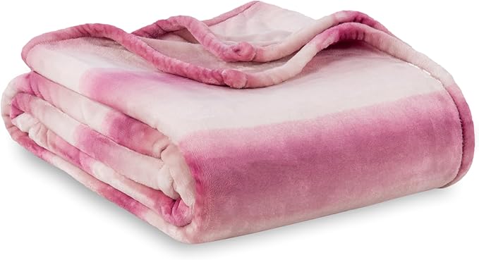 Berkshire Blanket-Classic Heavyweight Soft Printed VelvetLoft® Plush Warm Blanket, Twin Size Soft Fuzzy Blanket for Couch Sofa Bed, Purple Pitch, 60in x 90in