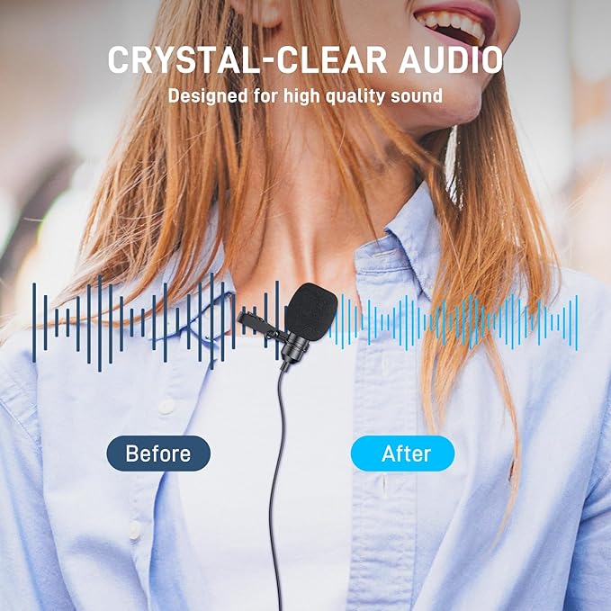 MAONO USB C Lavalier Microphone for iPhone 15, iPad, Android, Omnidirectional Condenser Lapel Mic for Recording, Interview, Video Podcast, Vlogging, YouTube, TikTok, UL11