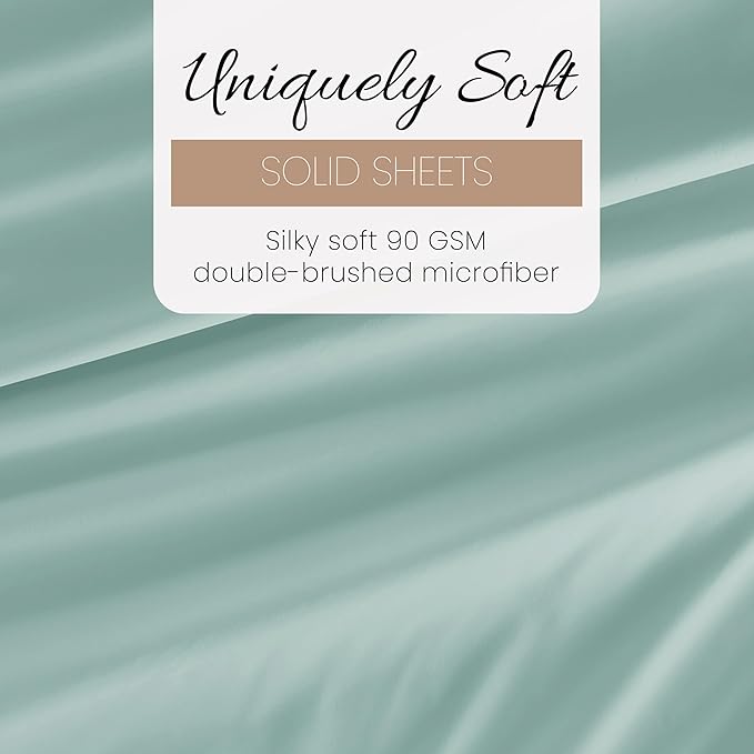Linen Market Bed Sheets for Twin Size Bed (Aqua) - Sleep Better Than Ever with These Soft and Cooling Twin Sheets - Deep Pocket Fits 16" Thick Beds - 3 Piece Twin Sheet Set