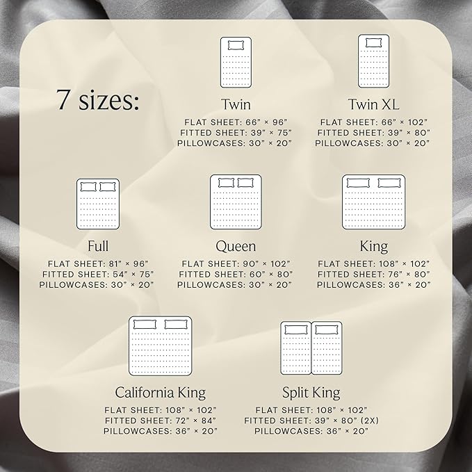 LuxClub 4 PC King Sheet Set, Deep Pockets Wrinkle Free Cooling Bed Sheets Hotel Bedding for Women, Men, Includes 1 Fitted Sheet, 1 Flat Sheet and 2 Pillowcases-Striped - Light Grey