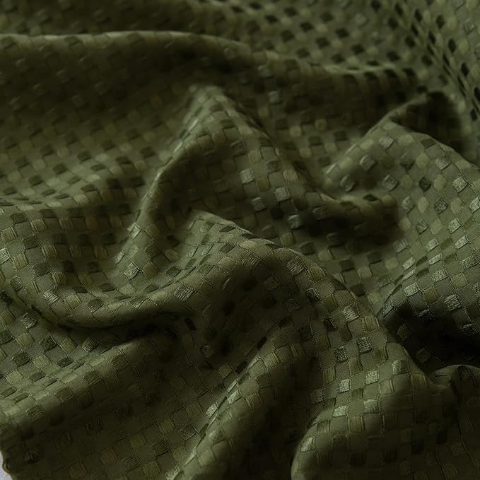 King Bed Skirt, Wrap Around Bed Skirt with Pleated Corner, 14 Inch Drop Pleated Waffle Weave Bedskirts, Anti-Slip, Microfiber, Green, 14'' King