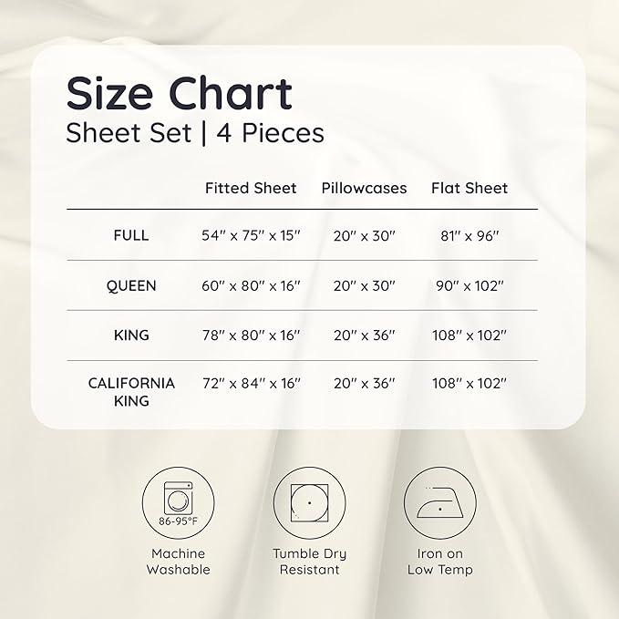 Bambaw King Sheets Set 4pcs, 100% Viscose Derived from Bamboo Sheets, King Size Cooling Sheets Set, Hotel Luxury Bed Sheets Set, Deep Pockets Fits Up to 16'' Mattresses, King Sheets Soft (Dark Gray)