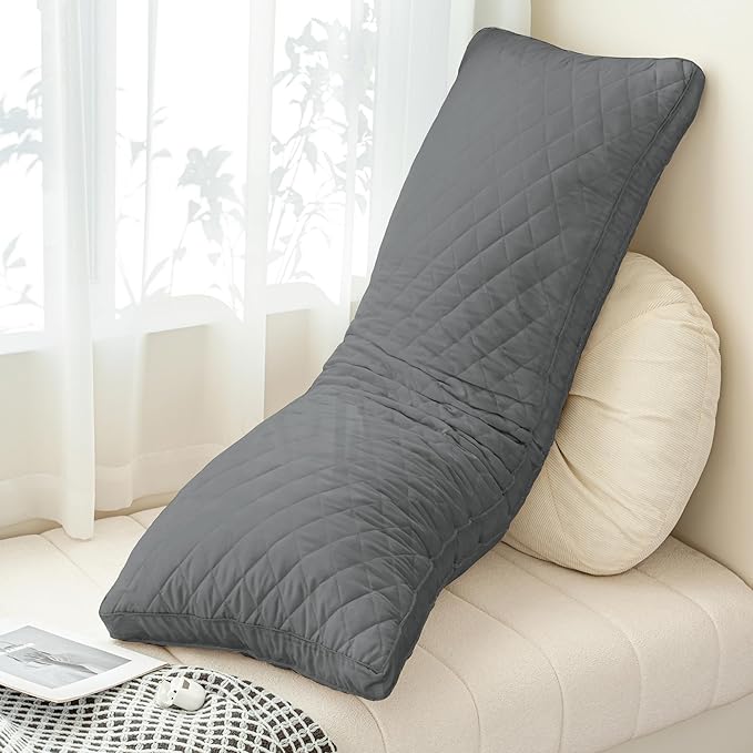 Ubauba Memory Foam Body Pillow, Full Large Body Pillows for Adults, Firm & Fluffy Long Bed Pillows for Sleeping (20x54 inch, Grey)