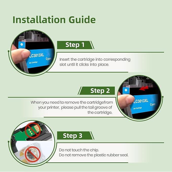 LC3013 Ink Cartridges BK/C/M/Y 5-Pack High Yield 400 Pages/Cartridge Compatible for Brother Ink Cartridges LC3013 LC3011 XL LC3013XL LC3011XL Compatible for MFC-J497DW MFC-J491DW MFC-J895DW MFC-J690DW