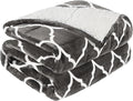 Cottonblue Morocco Sherpa Weighted Blanket 20lbs for Adult, Soft Fuzzy Fleece Bed Blanket with Ceramics Beads, Dual Sided Cozy Plush Weighted Blanket for All Season, 60 x 80 inches, Gray