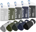 Microfiber Gym Towels 5 Pack - Quick Dry & Highly Absorbent, Stays Fresh, Soft & Compact Sweat Towel for Workout, Yoga, Running, Tennis, Camping, Men & Women