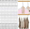12 Pack Space Saving Hangers for Clothes, Collapsible Metal Hangers Organizer, Clothes Space Savers, Closet Organizers and Storage, Dorm Room Essentials