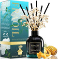 Tropical Fruits Reed Diffuser, Reed Diffuser Set 6.7 fl oz (200 ml) with 6 Reed Sticks, Home Fragrance Reed Diffuser for Bathroom Shelf House Bedroom Office Decor