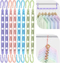 Space Saving Hangers for 48 Clothes, Reinforced Collapsible Hangers with 360° Swivel Hook, Hanger Hooks Space Saver for Closet Organizers and Storage, Dorm Room Essentials, Fully Assembled, Colorful