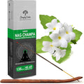 Simply Vedic Nag Champa Incense Sticks 250g with Holder – 135 Hand-Rolled Natural Agarbatti – No Charcoal, Long-Lasting Aromatherapy for Pooja, Home, Yoga, Meditation, Relaxation, Spiritual Healing