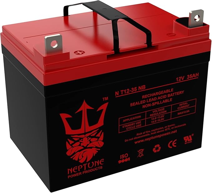 NT-12-35 NB 12V 35AH U1 Deep Cycle AGM Solar Battery Replaces 33Ah, 34Ah, 36Ah Brand Product