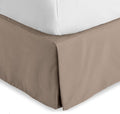 Bare Home Twin XL Bed Skirt - 15-Inch Tailored Drop Easy Fit - Bed Skirt for Twin Extra Long Beds - Center & Corner Pleats (Twin XL, Taupe)