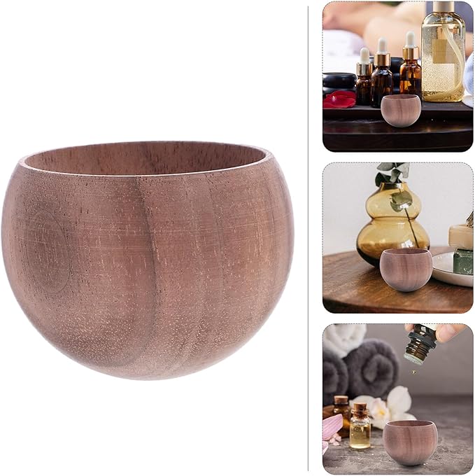 Wooden Essential Oil Diffuser Small Portable Fragrance Diffuser Stand for Home Office Bedroom Natural Walnut Scent Diffusing Adornment Stylish Desktop Decoration