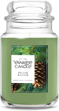 Yankee Candle, Balsam & Cedar Fall Scented Candle, 22oz Large Jar with up to 150 Hour Burn Time