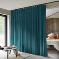 Room Divider Curtains Total Blackout Privacy Curtain Panel Room Thermal Insulated Noise Reduction Curtains for Bedroom Window Living Room Ceiling Track Curtain W 8.3 ft × H 7 ft Azure Blue
