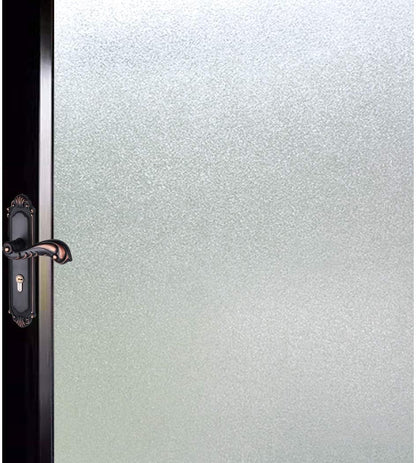 DUOFIRE Privacy Window Film Natural Frosted Glass Film Static Cling Glass Film No Glue Anti-UV Window Sticker Non Adhesive for Privacy Office Meeting Room Bathroom Living Room 29.5in. x 157.4in. S001