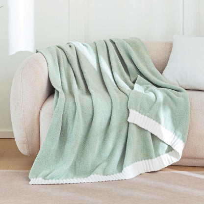 Soft Fuzzy Throw Blanket - Green Cozy Warm Knit Fluffy Plush, Lightweight & Breathable, Throw for Bed, Chair, Sofa, Couch, Outdoor, 50"X60", Oeko-TEX Certified