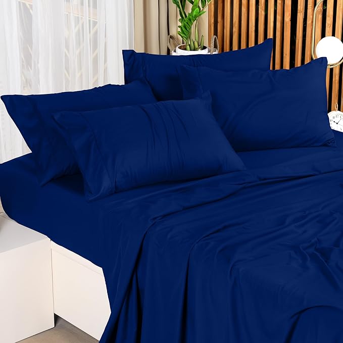 Utopia Bedding King Sheet Set – 4 Piece Bed Sheets for King Size Bed, Soft and Breathable Microfiber, Includes 1 Fitted Sheet, 1 Flat Sheet and 2 Pillowcases (Royal Blue)