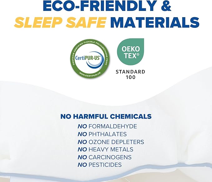 TUMBLE 6-Chamber Adjustable Bed Pillow & Pillowcase | Back, Side & Stomach Sleepers | Cooling Cover | Memory Foam & Gel Fiber Fill | Customize Your Comfort | CertiPUR/Oeko-Tex | Standard Queen 2 Pack