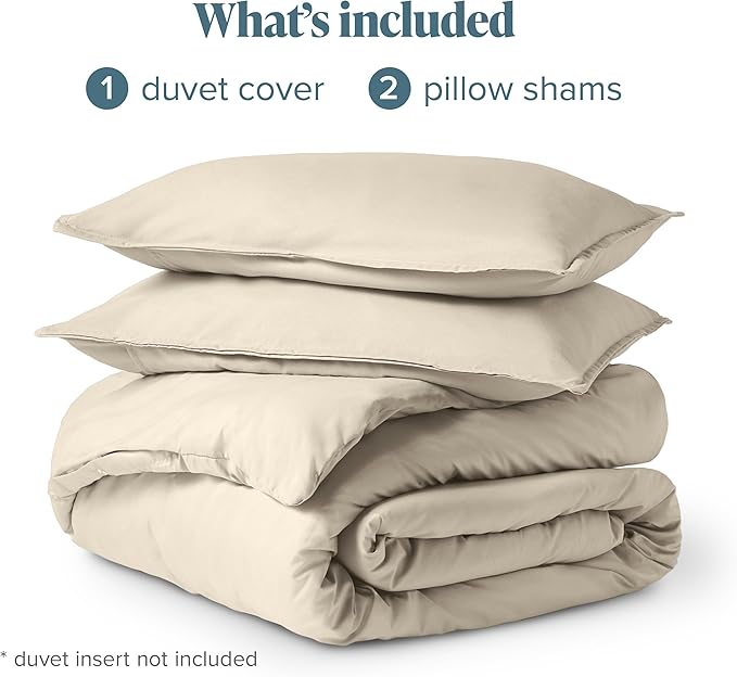 Bare Home Bedding Duvet Cover Oversized King Size - Premium 1800 Super Soft Collection - Lightweight, Duvet Cover - Soft Textured Bedding (Oversized King, Sand)