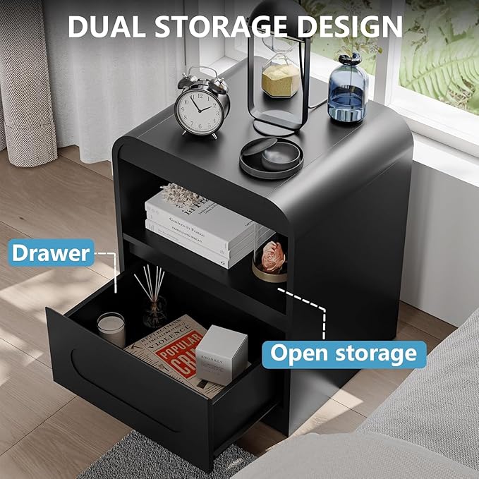 9 Drawer Dresser and Nightstand Sets for Bedroom, 3 Piece Bedroom Set, Wood 9 Drawer Dresser & Night Stand Set of 2, Large Chest of Drawers Modern Storage Cabinet Bedroom Furniture Set, Black