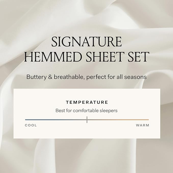 BOLL & BRANCH Signature Hemmed Sheet Set - King + Standard, White - Luxury 100% Organic Cotton - Includes 1 Flat, 1 Fitted, 2 Standard Size Pillowcases - Buttery Soft