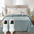 Electric Heated Blanket King Size, Super Soft Cozy Luxury Faux Fur & Thick Sherpa Electric Blanket with 9 Heating Levels & 1-9 Hours Auto Off, Fast Heat & Overheat Protection, 100" x 90", Gray