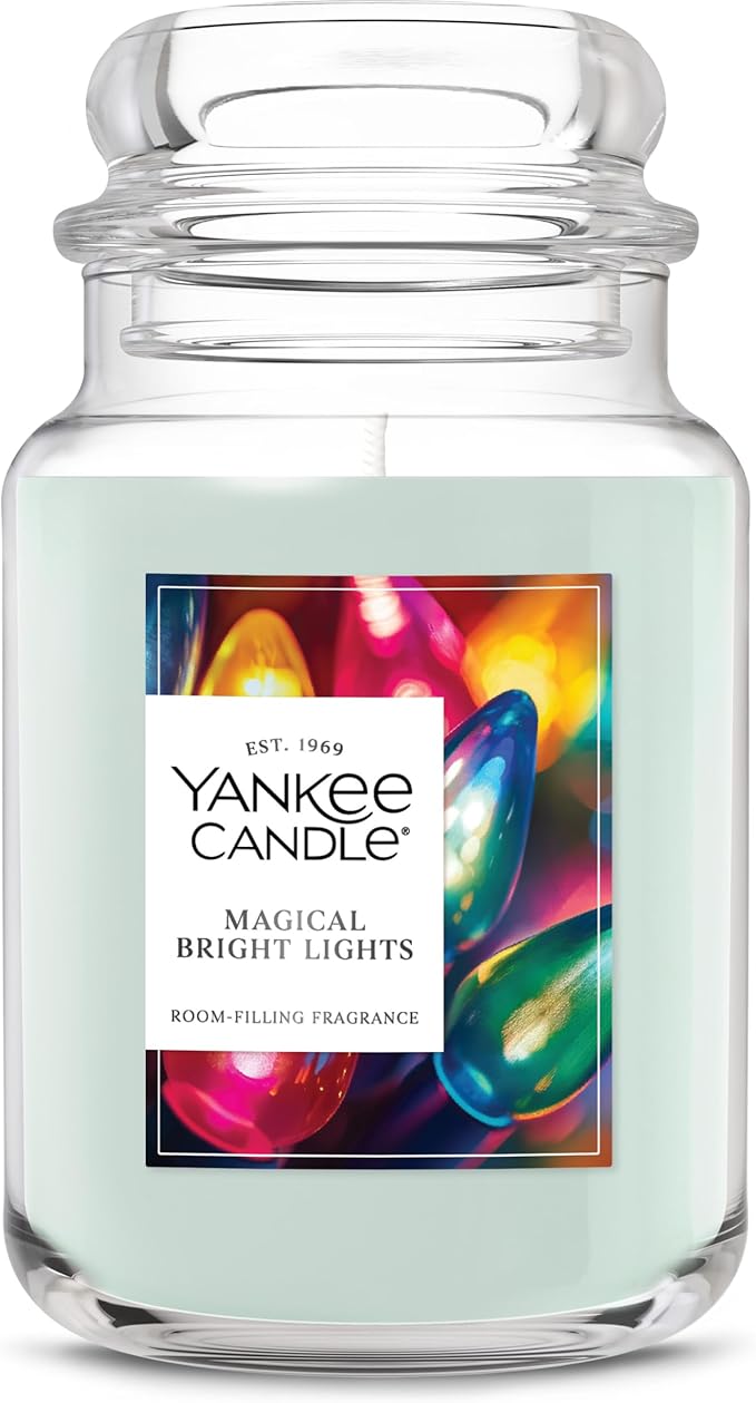Yankee Candle Magical Bright Lights Scented Candle, 22oz Large Jar with up to 150 Hour Burn Time, Giftable, Holidays