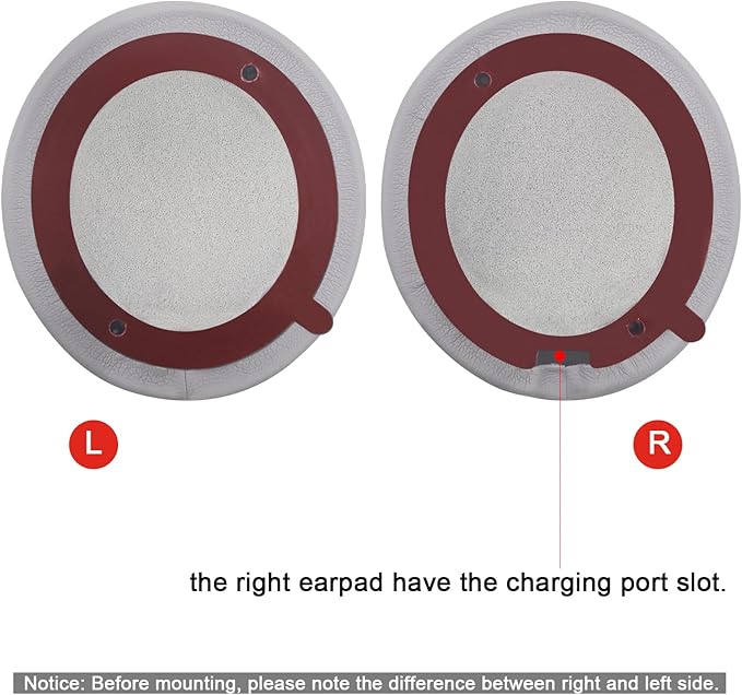 Replacement Ear Pads for Beats Solo 2 & Solo 3 Wireless On-Ear Headphones, Ear Cushions, Headset Earpads, Ear Cups Cover with Soft Protein Leather (Grey)