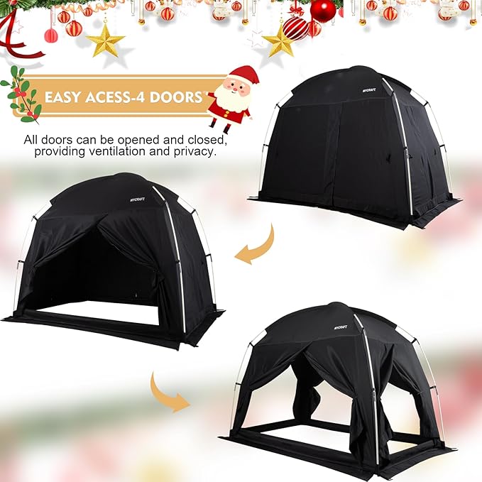 Bed Tents Canopy Bed–Privacy Dream Tent for Cozy Indoor Sleeping, Light-Reducing,and Breathable, with 4 Doors Floor Tent Bed–Available in Twin, Full, and Queen Sizes