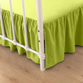 Bed Skirt King Size Ruffled Bed Skirt with Split Corners, 14 Inch Drop Dust Ruffle Bed Skirts with Platform, Gathered Style, 100% Microfiber, Lime