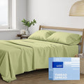 THREAD SPREAD Cotton Full Size Sheet Sets - 400 Thread Count 4 PC 100% Cotton Bed Sheets, 16” Deep Pocket Full Size Sheets Cotton, Soft, Sateen Cooling Full Sheet Set, Luxury Hotel Sheets (Sage Green)