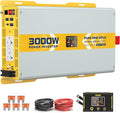 XWJNE 3000W Pure Sine Wave Power Inverter 12V DC to 120V GFCI AC Converter with LCD Display and Remote for Home, RV, Truck, Off-Grid Solar Power