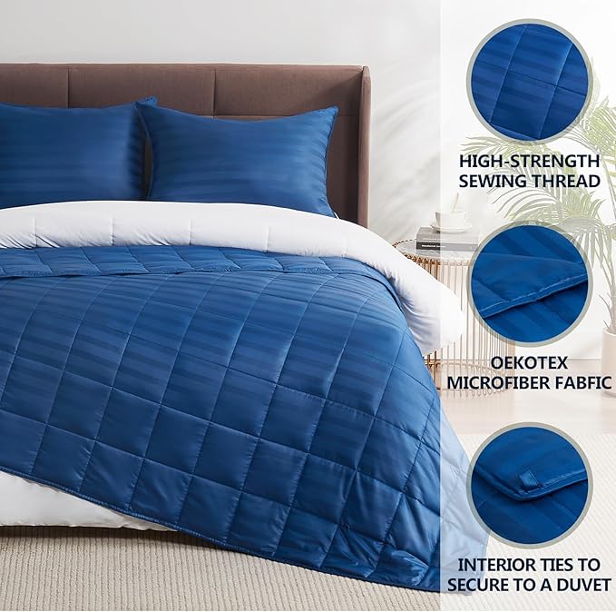 Weighted Blanket Kids (40"x60" 10lbs),Ultra Soft and Cozy Cooling Weighted Blanket Kids,Heavy Blanket with Machine Washable Soft Blanket, Navy Blue