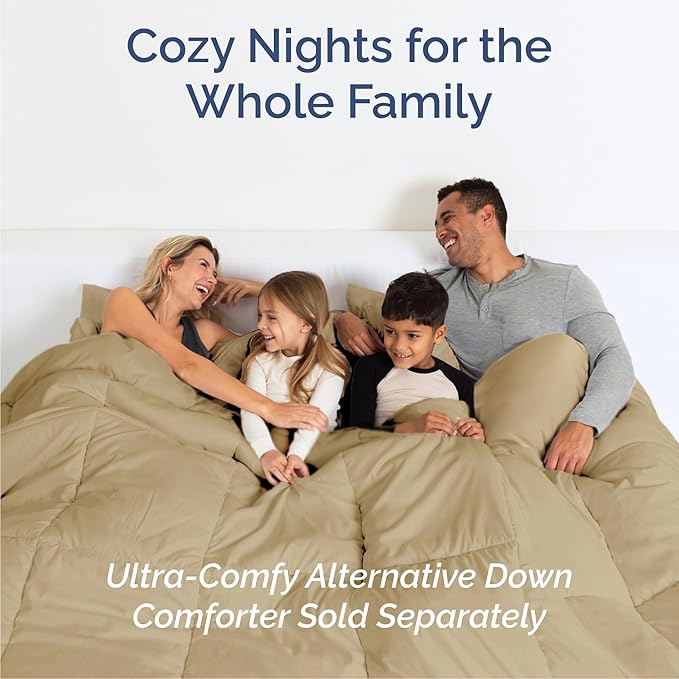 Queen 6 Piece Sheet Set - Cooling, Comfy & Breathable - Hotel Luxury Bedding, Includes Fitted Sheet for Women, Men, Kids and Teens - 1 Flat, 1 Fitted Sheet, 4 Pillowcases with Deep Pockets - Beige