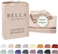Bella Coterie Luxury Bamboo Viscose Cal King Size Sheet Set | 100% Organically Grown | Ultra Soft | Cooling for Hot Sleepers | 18" Deep Pocket [Dusty Rose]