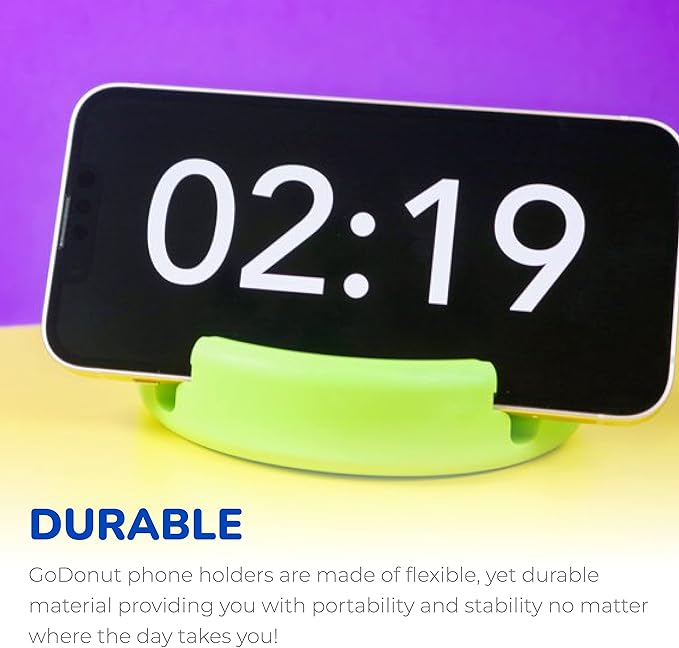 GoDonut – Phone Stand Original – Cell Phone Holder + Tablet Stand Desk Organizer – Compatible with Tablet, iPhone 16 15 14 Pro Max, Android & Most Smartphones - Hunter Green