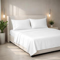 Mayfair Linen 100% Egyptian Cotton California King Sheets Set - 2000 Series Luxury Sheets Cal King Size Bed Set, Silky Soft & Cooling, 17" Extra Deep Pocket Hotel Collection Sheet (4 PC, White)