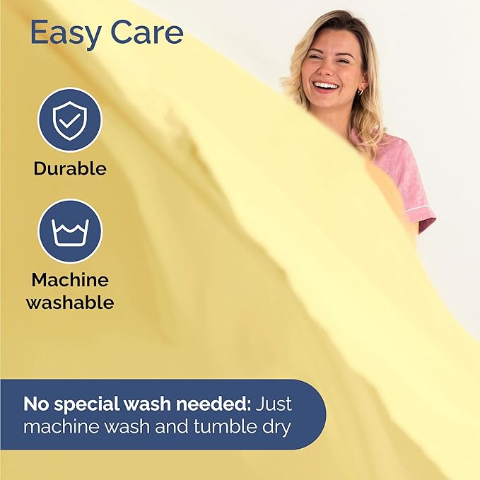Twin Size 3 Piece Sheet Set - Comfy Breathable & Cooling Bed Sheets Set - Hotel Luxury Bedding for Women, Men, Kids, Teens, Boys & Girls - Deep Pockets, Ultra-Soft, Wrinkle Free - Oeko-Tex - Yellow
