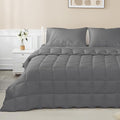 sunflower Comforter Twin Duvet Insert Steel Gray Twin XL Comforter Down Alternative Filling 100% Cotton Shell All Season for Dorm Hypoallergenic Warm Breathable Machine Washable with Corner Taps